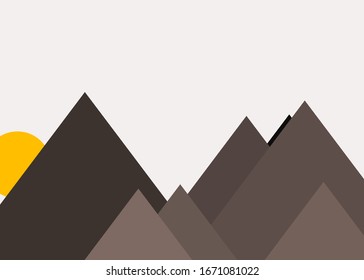 Abstrakter Random Platzierte Berge Panorame Generative Art Hintergrund