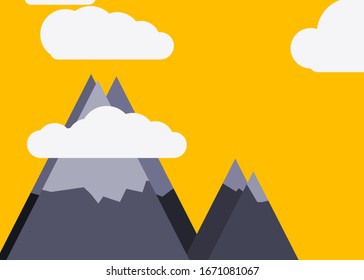 Resumen de las montañas colocadas al azar Panorame ilustración de fondo de arte generativo