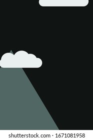Abstract Random Placed Mountains Panorame Generative Art background illustration