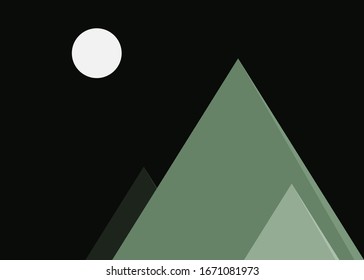 Abstrakter Random Platzierte Berge Panorame Generative Art Hintergrund