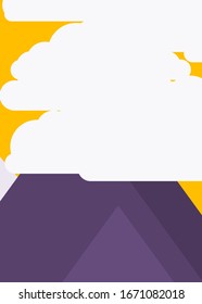 Abstract Random Placed Mountains Panorame Generative Art background illustration