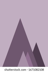 Resumen de las montañas colocadas al azar Panorame ilustración de fondo de arte generativo