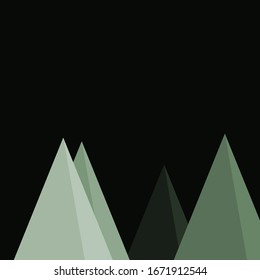 Abstrakter Random Platzierte Berge Panorame Generative Art Hintergrund