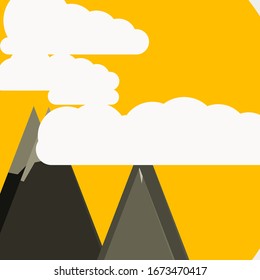 Abstrakter Random Platzierte Berge Panorame Generative Art Hintergrund