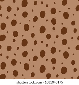 Abstract Random Polka Dots Repeating Vector Pattern Isolated Background