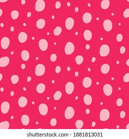Abstract Random Polka Dots Repeating Vector Pattern Isolated Background