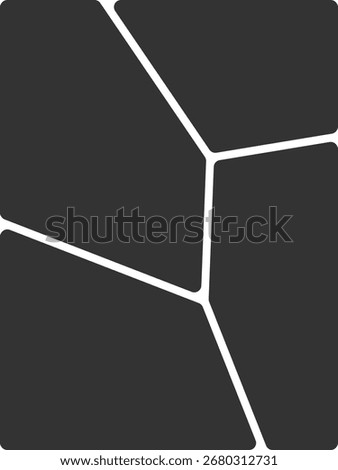 Abstract random rounded blank mosaic photos or pictures collage template for flyer, poster, or digital photo with 3:4 background ratio