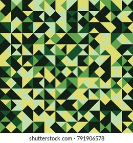 Abstract random scattered green triangle