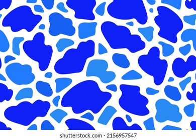 Abstract random shapes seamless pattern. Cow skin zebra giraffe. Rock camouflage. Stained glass. Vector