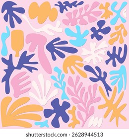 Abstract random shapes template background design