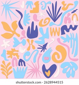 Abstract random shapes template background design