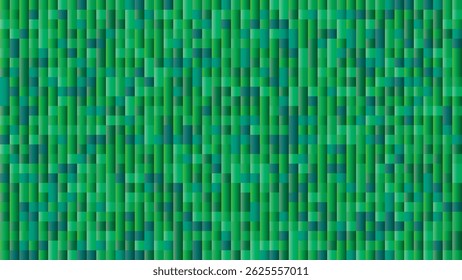 ABSTRACT RANDOM SQUARE PATTERN BACKGROUND GRADIENT GREEN COLORFUL SHAPES DESIGN VECTOR TEMPLATE FOR WALLPAPER, COVER DESIGN