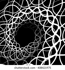 Abstract random squiggly, spirally lines. Swirling, rotating lines artistic graphic