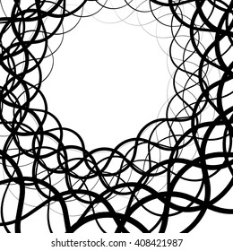 Abstract random squiggly, spirally lines. Swirling, rotating lines artistic graphic