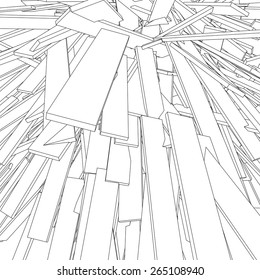 Abstract random structure. Vector design. 