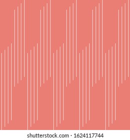 Abstract of random vertical stripe pattern vector. Design line up and down white on red pastel background. Design print for illustration, texture, textile, wallpaper, background, cover. Set 3