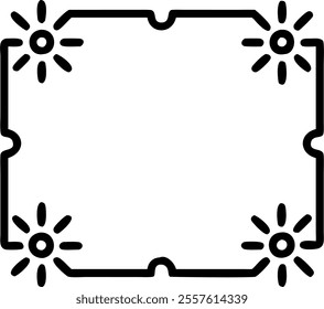 Abstract Rangoli and Sparkler Lines Border concept as A sleek modern border frame featuring abstract Rangoli designs and sparkler lines on either side with ample copy space in the center. The composit