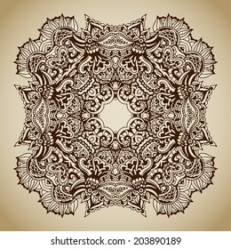 Abstract rare vector tribal ethnic background frame
