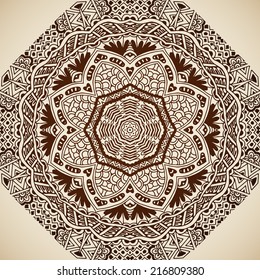 Abstract rare vintage tribal ethnic  geometric henna background