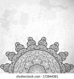 Abstract raster background. Beautiful lace arabesque