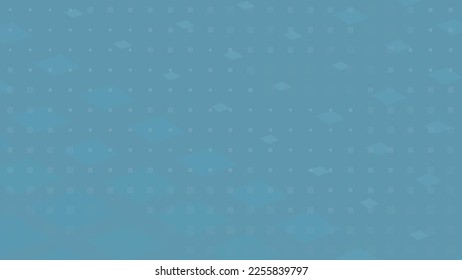 Abstract rather unsaturated grey blue dotted background with small squares. Minimal vector graphic pattern