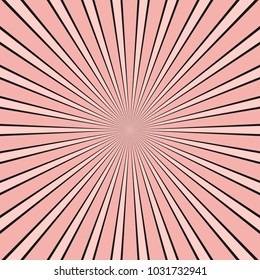 Abstract ray burst background - vector comic graphic with radial stripe pattern