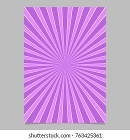 Abstract ray burst stationery background template - vector document background illustration with radial stripe pattern