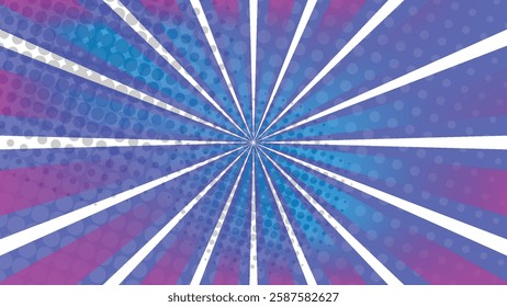 abstract ray graphic on blue and purple background