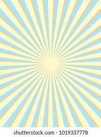 Abstract rays background, Color burst, Radial yellow and light blue colors, Design element