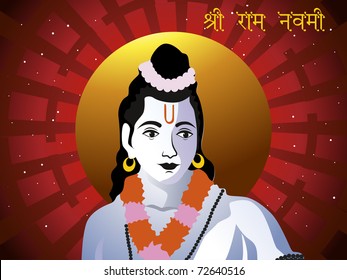 abstract rays background with god rama, vector illustration