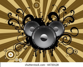 fondo de rayos abstractos con vinilo grueso con arte floral