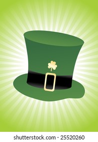 abstract rays background with hat