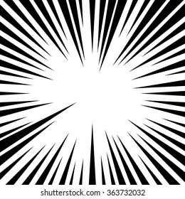 Abstract rays, beams background. Pointed radiating lines.