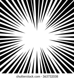 Abstract rays, beams background. Pointed radiating lines.
