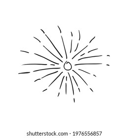 abstract rays burst black colored lines