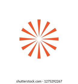 Abstract rays circle logo icon element design template vector