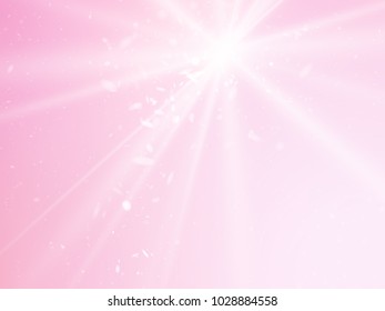abstract rays pink vector background with light dots 