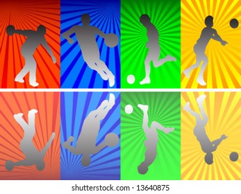 abstract rays with sport symbol