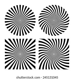 Abstract rays striped pattern