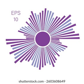 Abstract Rays Vector Design Element Print. Colorful Backdrop Vector Illustration 