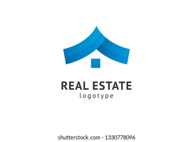 Abstract real estate agent logo icon vector design. Rent, sale of real estate vector logo, House cleaning, home security. Vector man and house logo concept.
