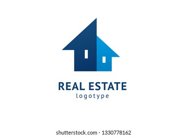 Abstract real estate agent logo icon vector design. Rent, sale of real estate vector logo, House cleaning, home security. Vector man and house logo concept.