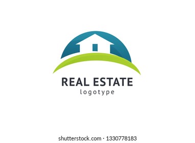 Abstract real estate agent logo icon vector design. Rent, sale of real estate vector logo, House cleaning, home security. Vector man and house logo concept.