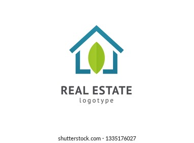 Abstract real estate agent logo icon vector design. Rent, sale of real estate vector logo, House cleaning, home security. Vector man and house logo concept.