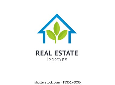 Abstract real estate agent logo icon vector design. Rent, sale of real estate vector logo, House cleaning, home security. Vector man and house logo concept.