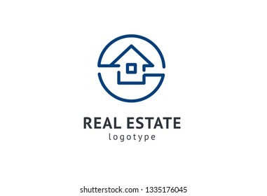 Abstract real estate agent logo icon vector design. Rent, sale of real estate vector logo, House cleaning, home security. Vector man and house logo concept.