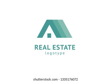Abstract real estate agent logo icon vector design. Rent, sale of real estate vector logo, House cleaning, home security. Vector man and house logo concept.