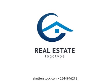 Abstract real estate agent logo icon vector design. Rent, sale of real estate vector logo, House cleaning, home security, real estate auction. Vector building logo concept.