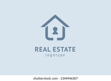 Abstract real estate agent logo icon vector design. Rent, sale of real estate vector logo, House cleaning, home security, real estate auction. Vector building logo concept.