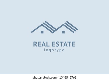 Abstract real estate agent logo icon vector design. Rent, sale of real estate vector logo, House cleaning, home security, real estate auction. Vector building logo concept.